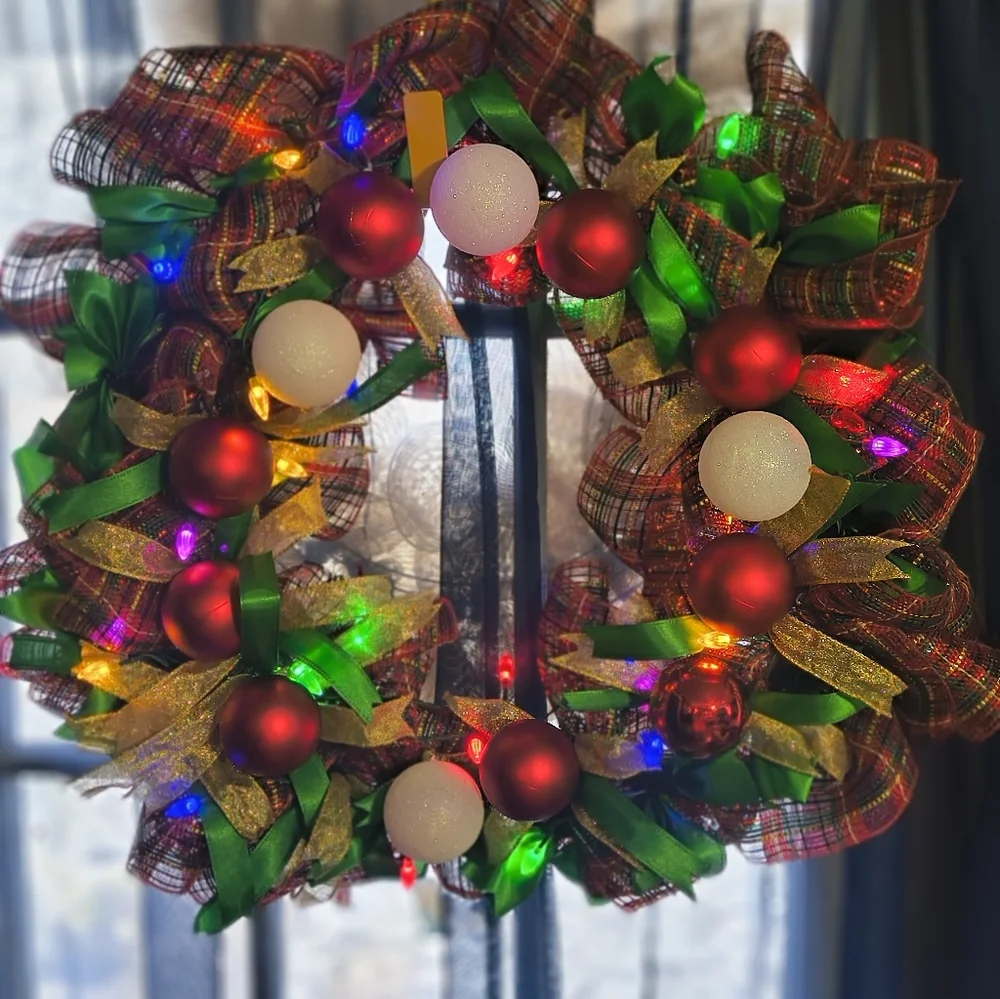 Festive Multicolor Holiday Wreath